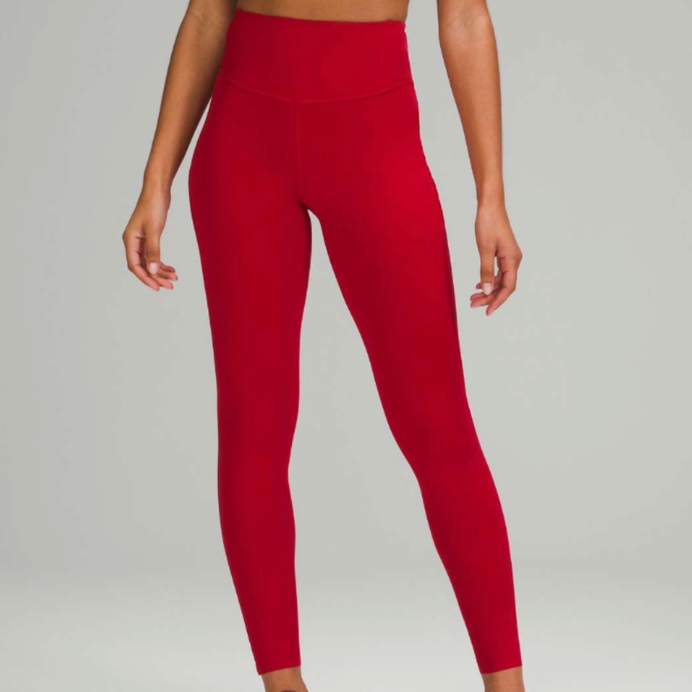 Lululemon Base Pace High Rise Leggings in Dark Red